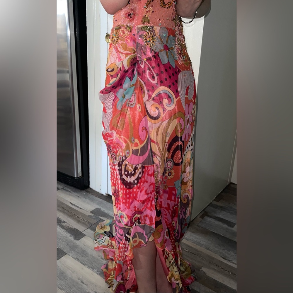 Vintage Colorful Floral Beaded Dress Early 2000’s - Picture 5 of 9